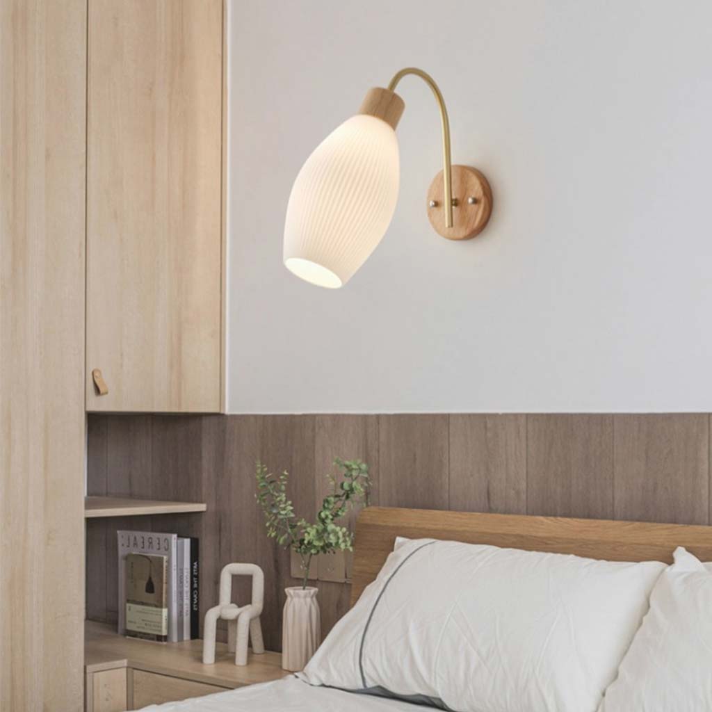 Wall Sconce Modern Wood Iron