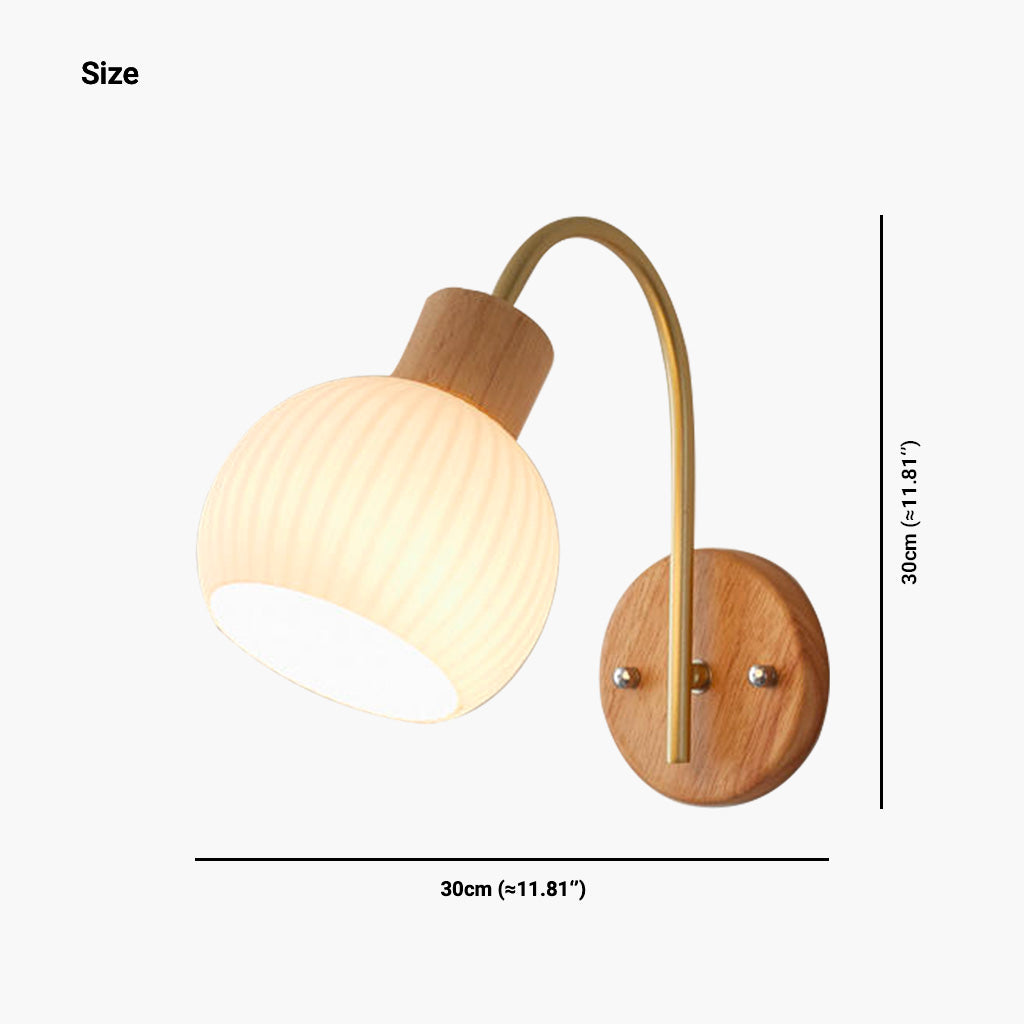 Wall Sconce Modern Wood Iron