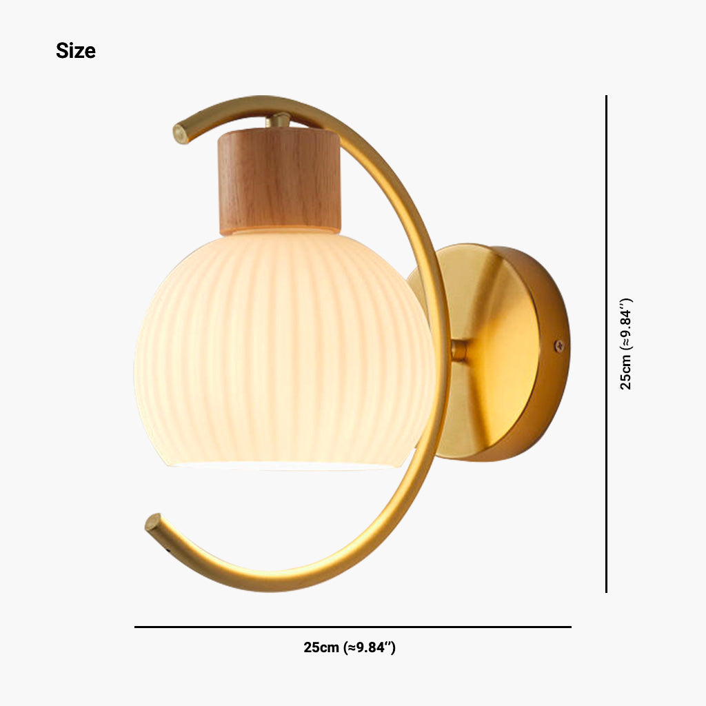 Wall Sconce Modern Wood Iron