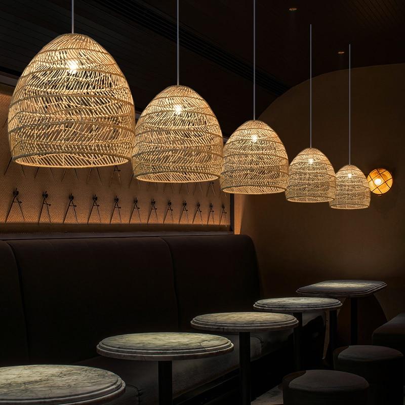 Bamboo Natural Bamboo Rattan Pendant Lights