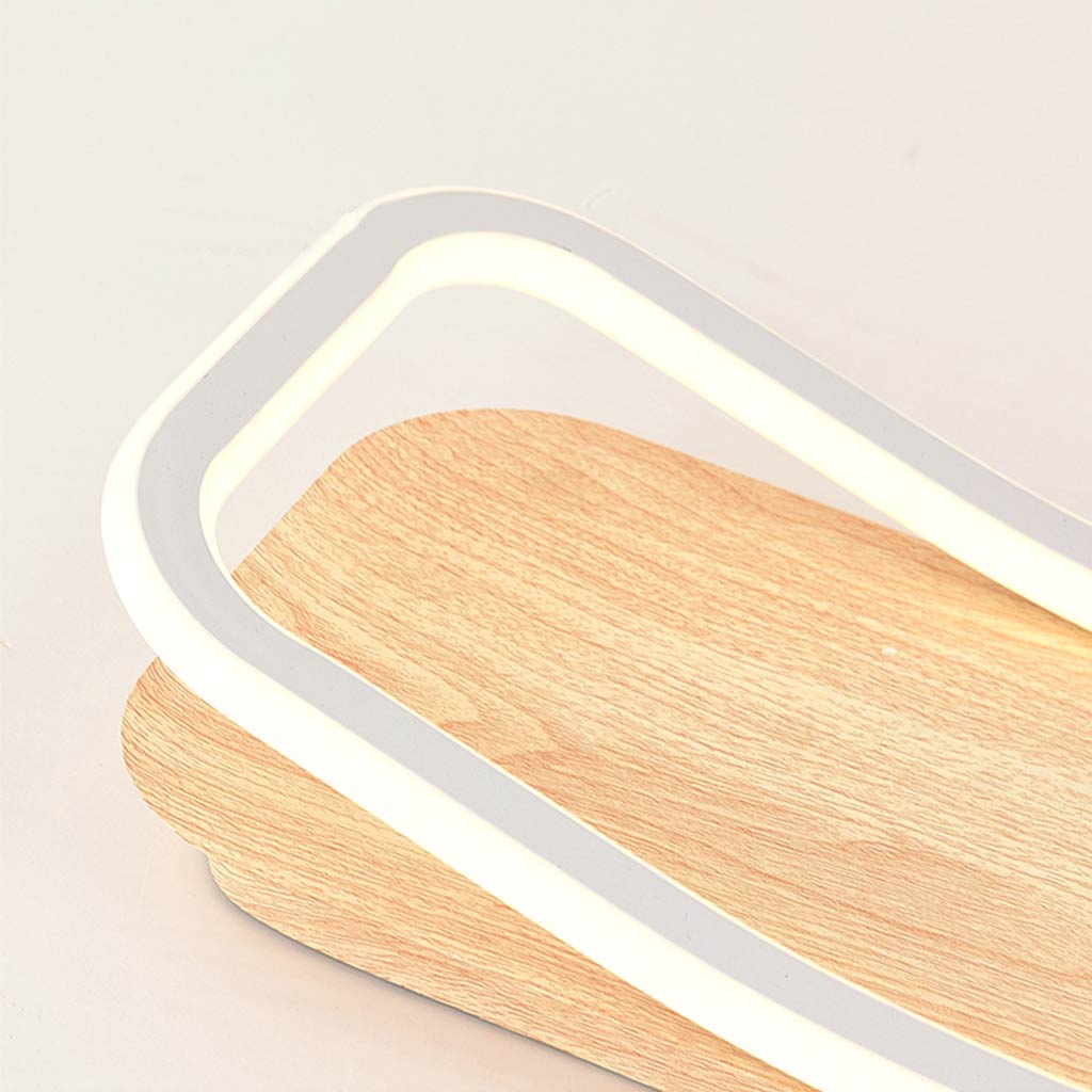 Flush Mount Ceiling Light Modern Rectangular, Wrought Iron