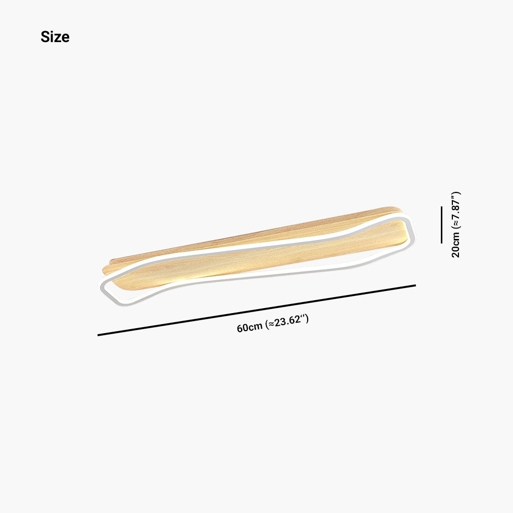 Flush Mount Ceiling Light Modern Rectangular, Wrought Iron