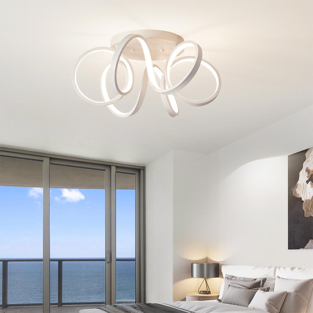 Modern Chandelier Wave Ceiling Light