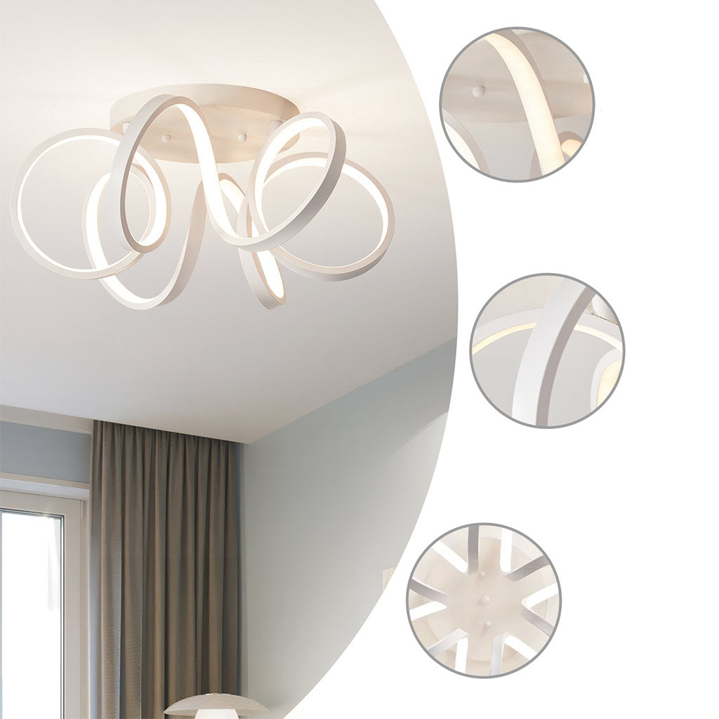 Modern Chandelier Wave Ceiling Light