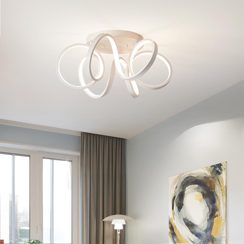 Modern Chandelier Wave Ceiling Light