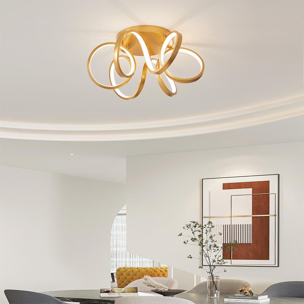 Modern Chandelier Wave Ceiling Light