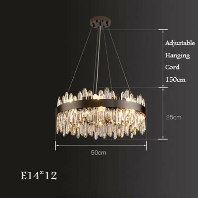 Modern Creative Black Crystal Chandelier