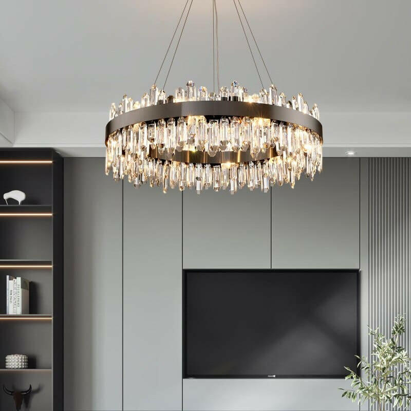 Modern Creative Black Crystal Chandelier