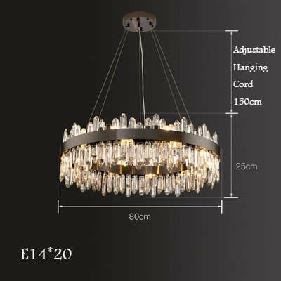 Modern Creative Black Crystal Chandelier