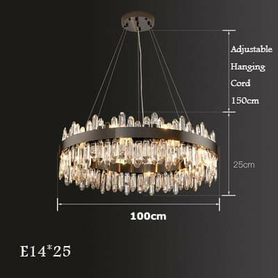 Modern Creative Black Crystal Chandelier