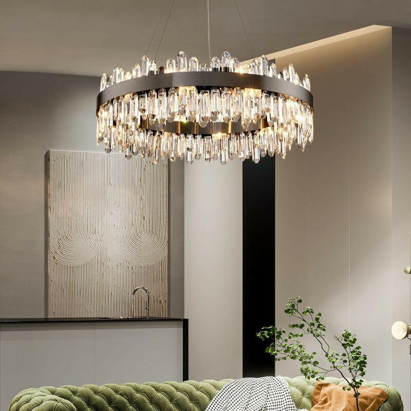 Modern Creative Black Crystal Chandelier