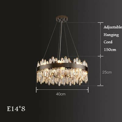 Modern Creative Black Crystal Chandelier