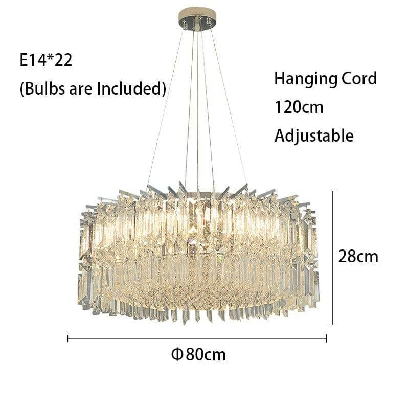 Modern Crystal Chrome/Gold LED Chandelier