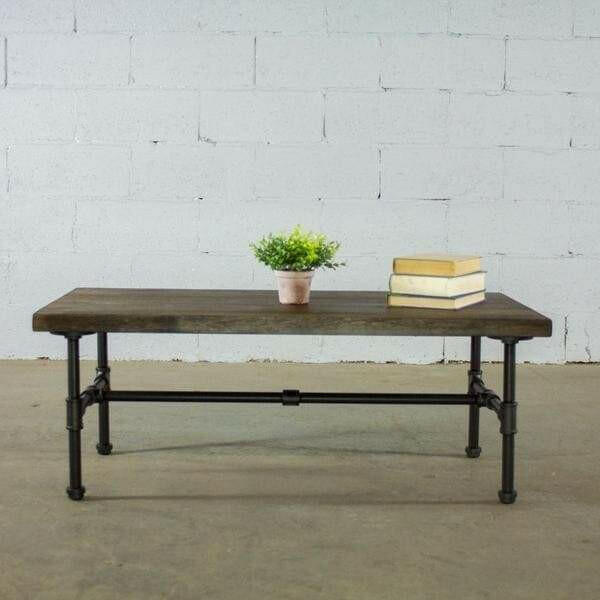 Modern Industrial Rectangular Coffee Table