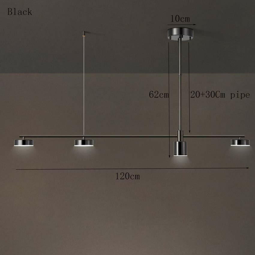 Modern LED chandelier with several Spotlights in metal Elies