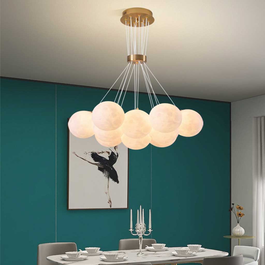 Bubble Chandelier Lighting Modern Fantasy 3D Printed Balloon Globe Moon
