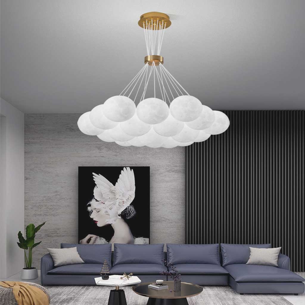 Bubble Chandelier Lighting Modern Fantasy 3D Printed Balloon Globe Moon