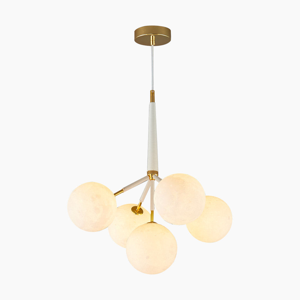 Chandelier Ceiling Light Fixture Bubble Nordic 3D Printed Moon