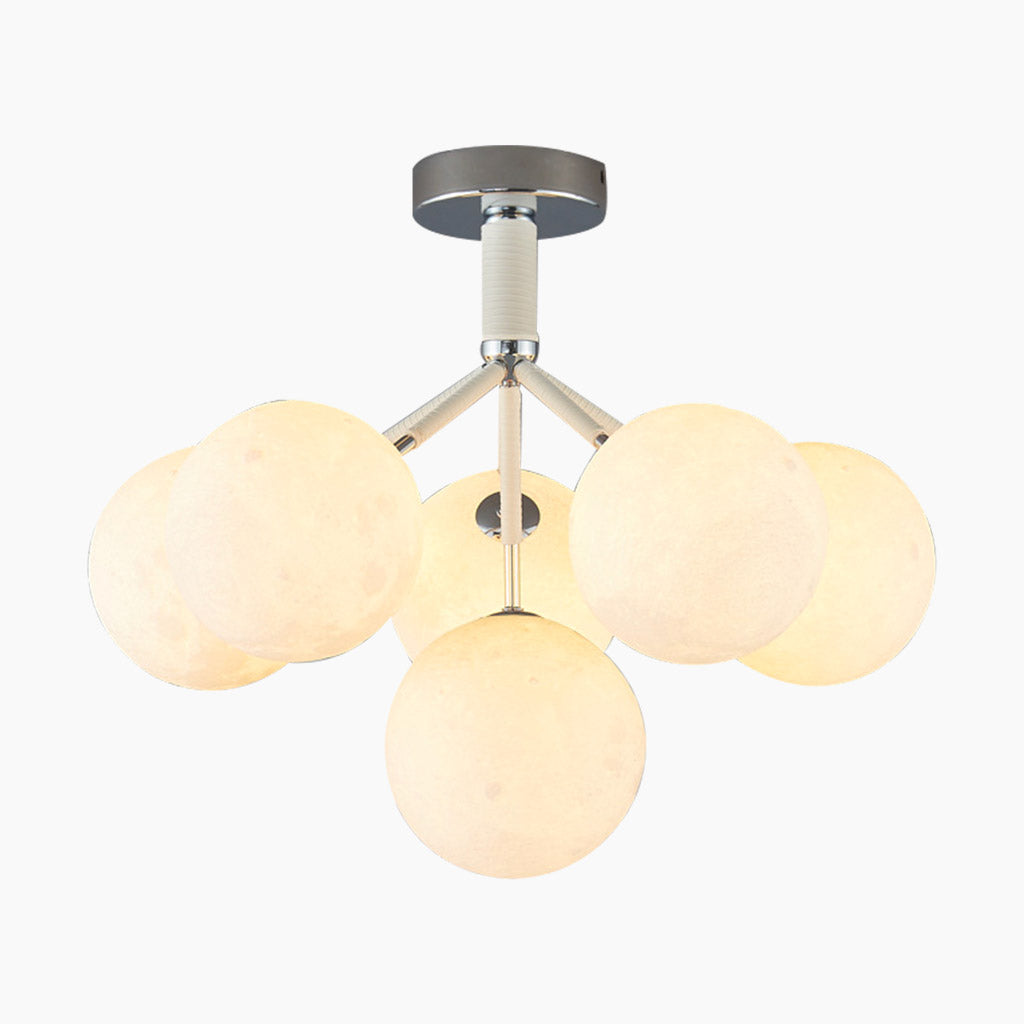 Chandelier Ceiling Light Fixture Bubble Nordic 3D Printed Moon