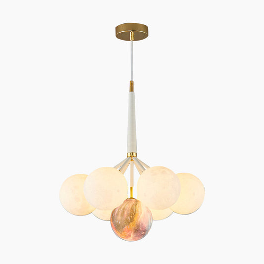 Chandelier Ceiling Light Fixture Bubble Nordic 3D Printed Moon