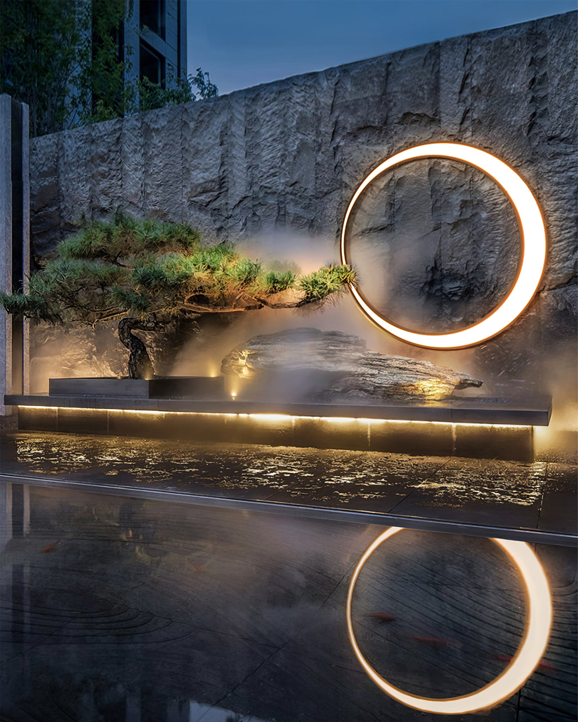 Moon Solar Outdoor Wall Lamp