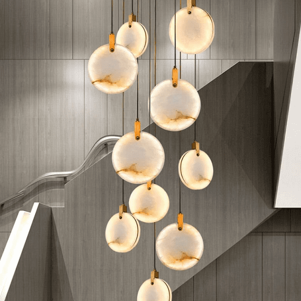 Moon'S Marble Staircase Chandelier