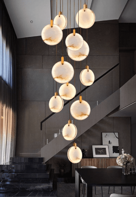 Moon'S Marble Staircase Chandelier
