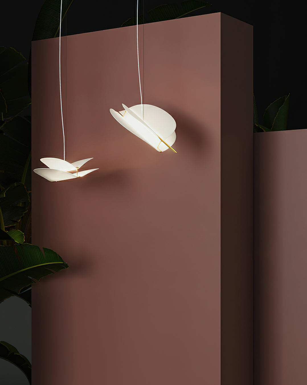 Moth Pendant Lamp Illumination Fixture