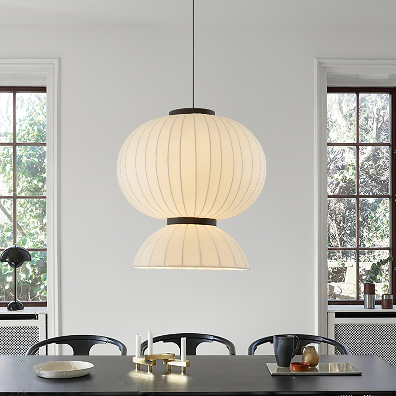 Mulberry Silk Pendant Lantern Light