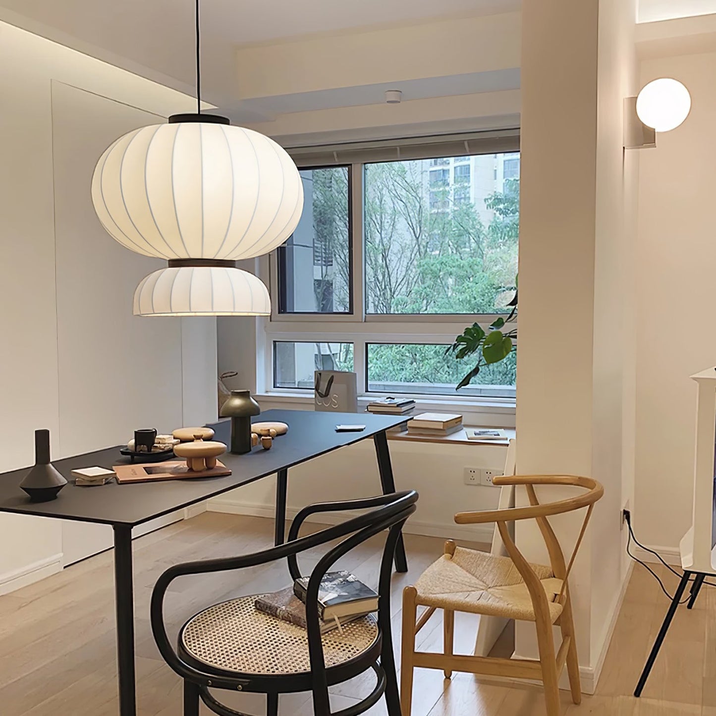 Mulberry Silk Pendant Lantern Light