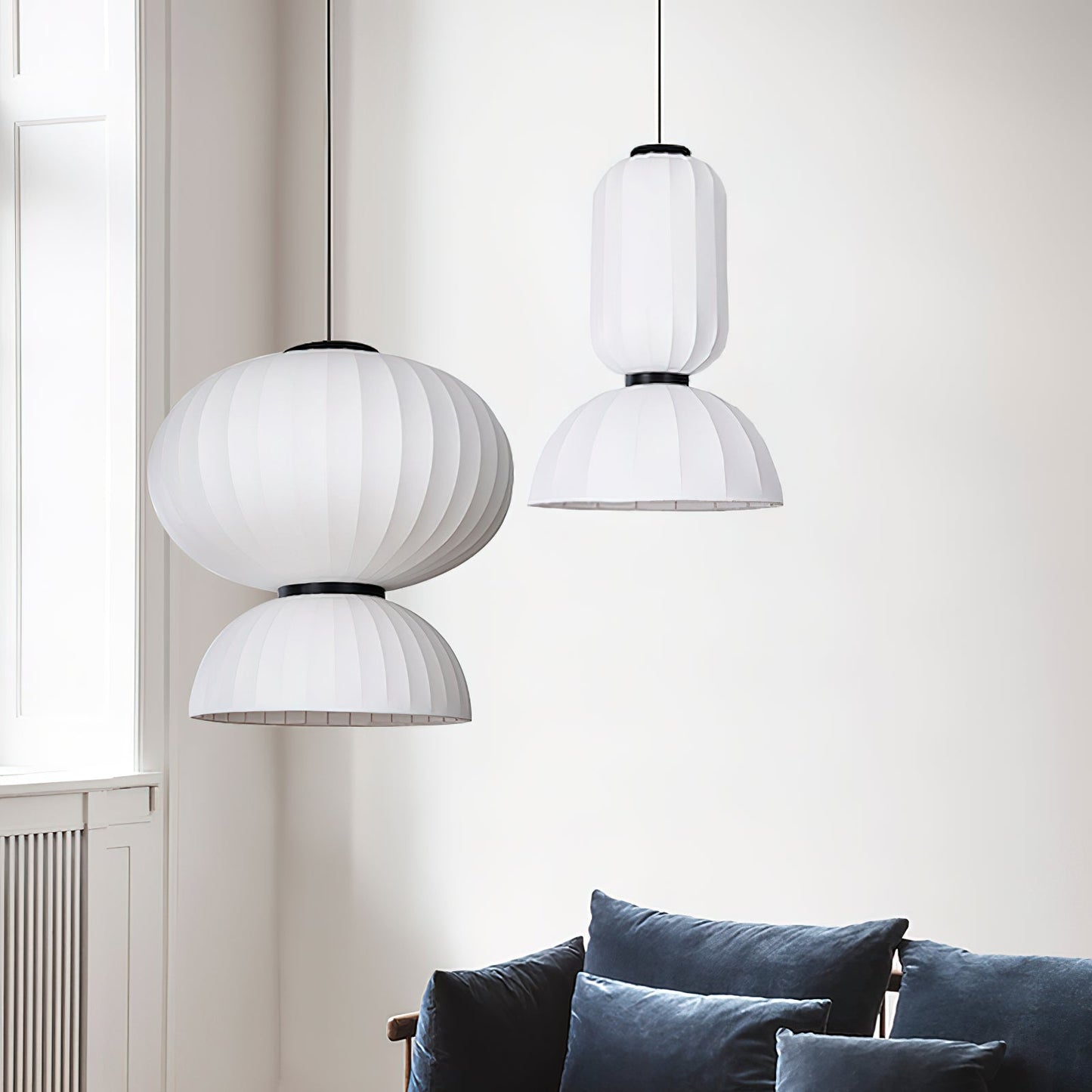 Mulberry Silk Pendant Lantern Light