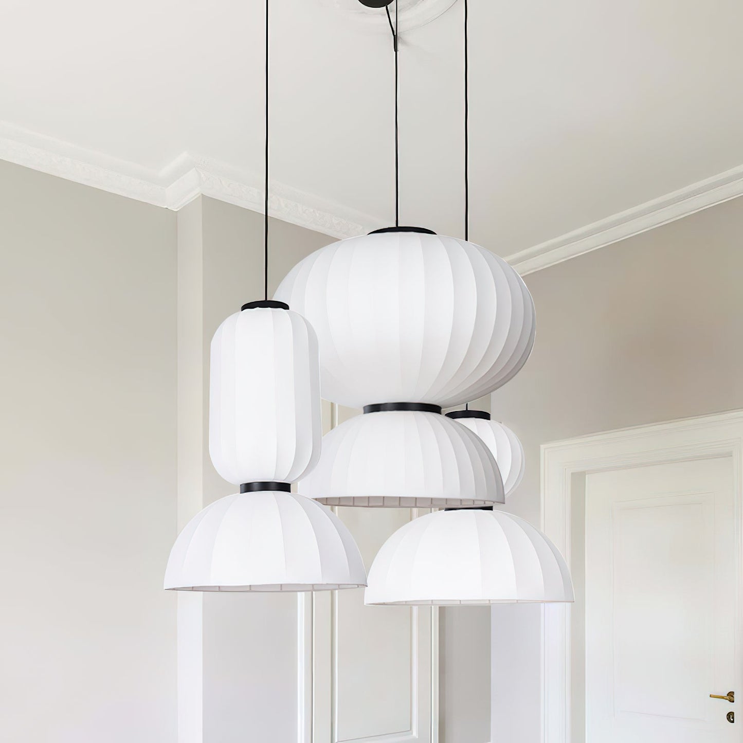 Mulberry Silk Pendant Lantern Light