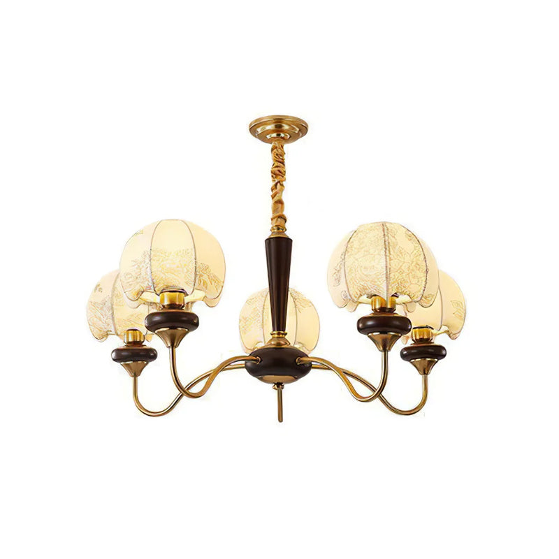 Mushroom Fabric Chandelier Light