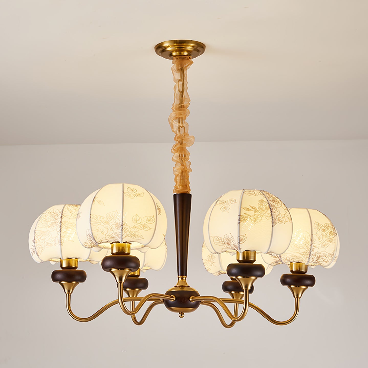 Mushroom Fabric Chandelier Light