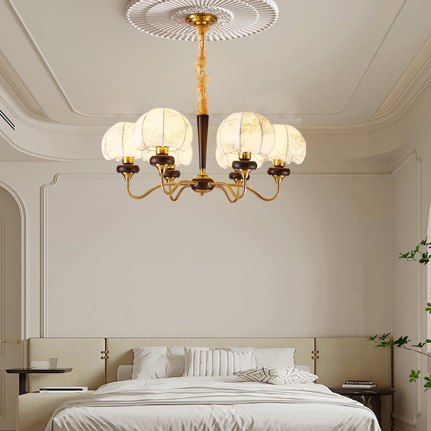 Mushroom Fabric Chandelier Light