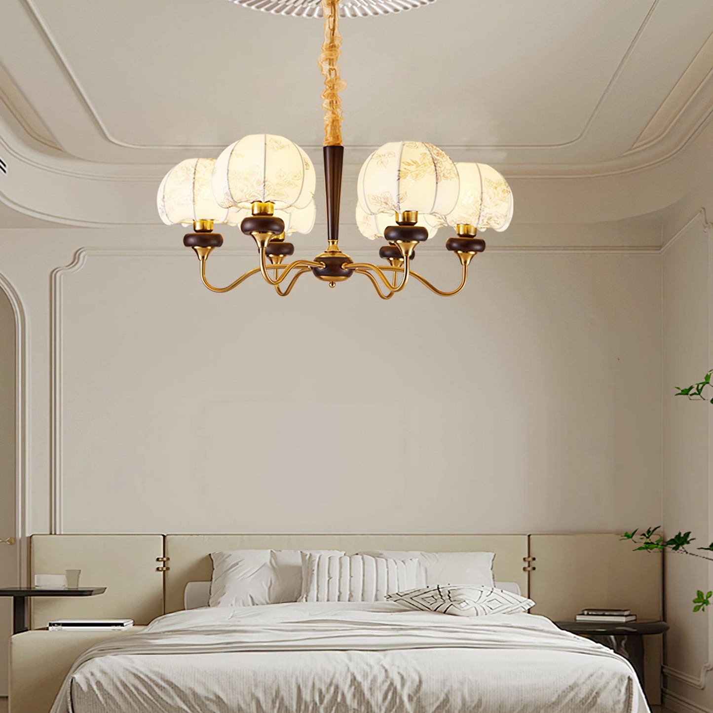 Mushroom Fabric Chandelier Light