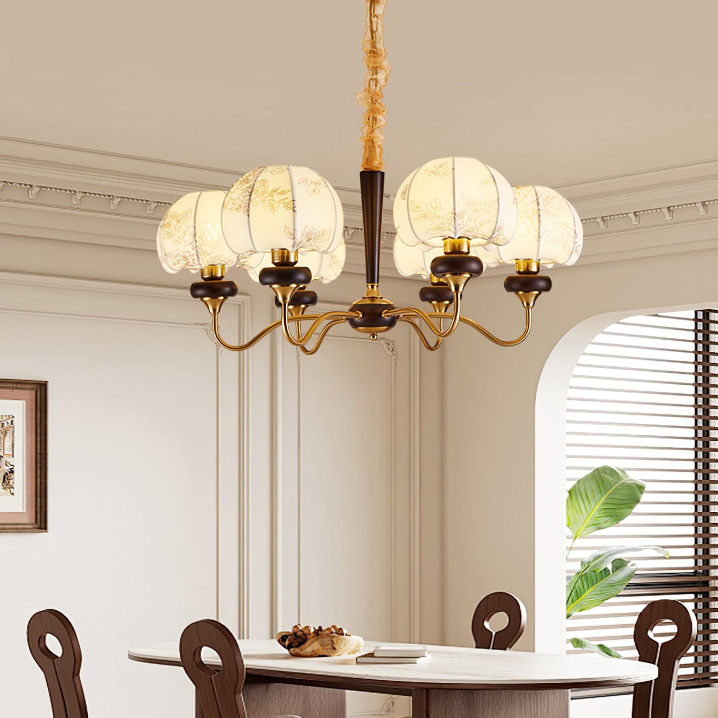 Mushroom Fabric Chandelier Light