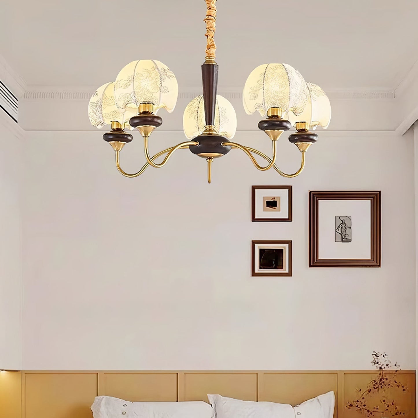 Mushroom Fabric Chandelier Light