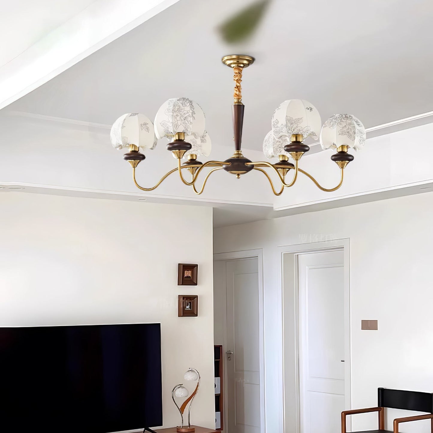 Mushroom Fabric Chandelier Light