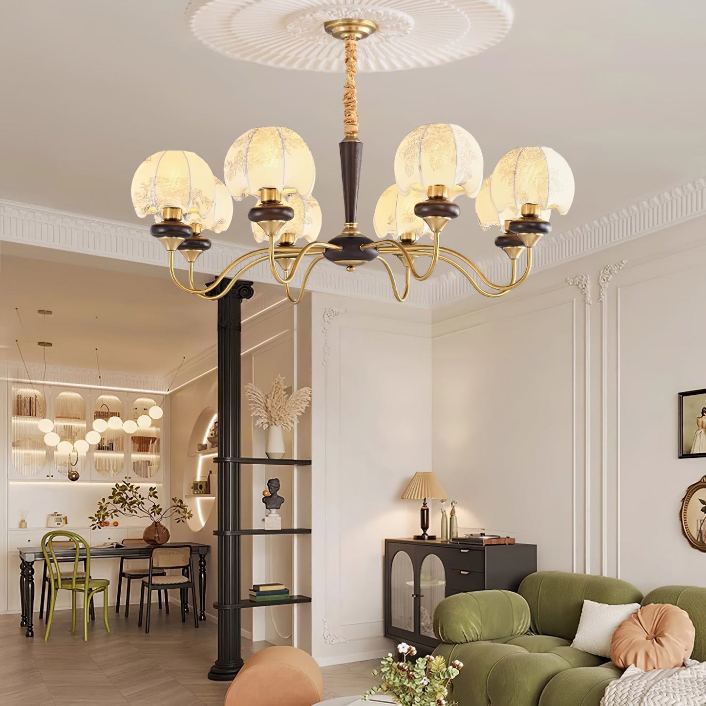 Mushroom Fabric Chandelier Light