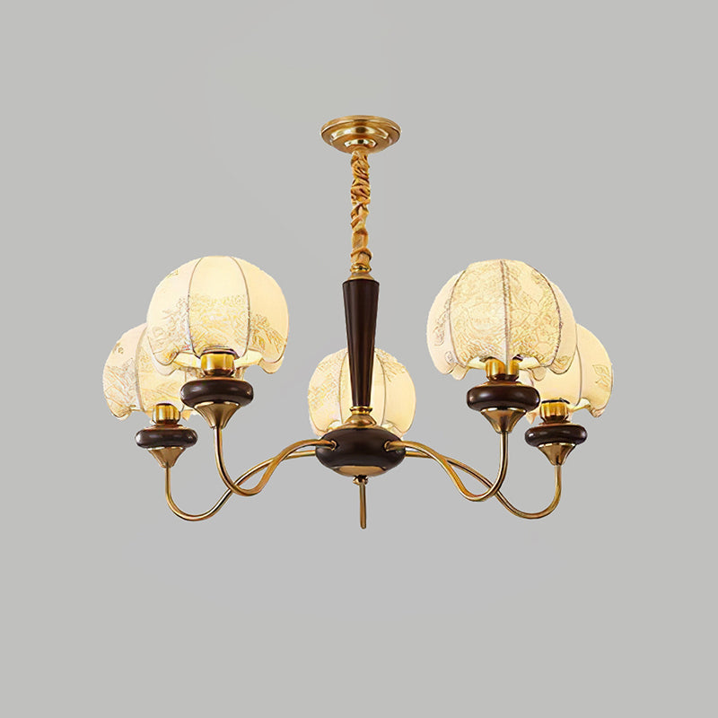 Mushroom Fabric Chandelier Light