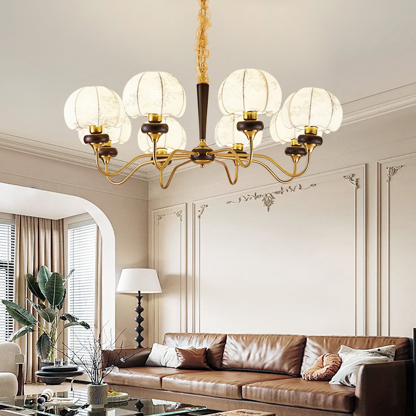 Mushroom Fabric Chandelier Light