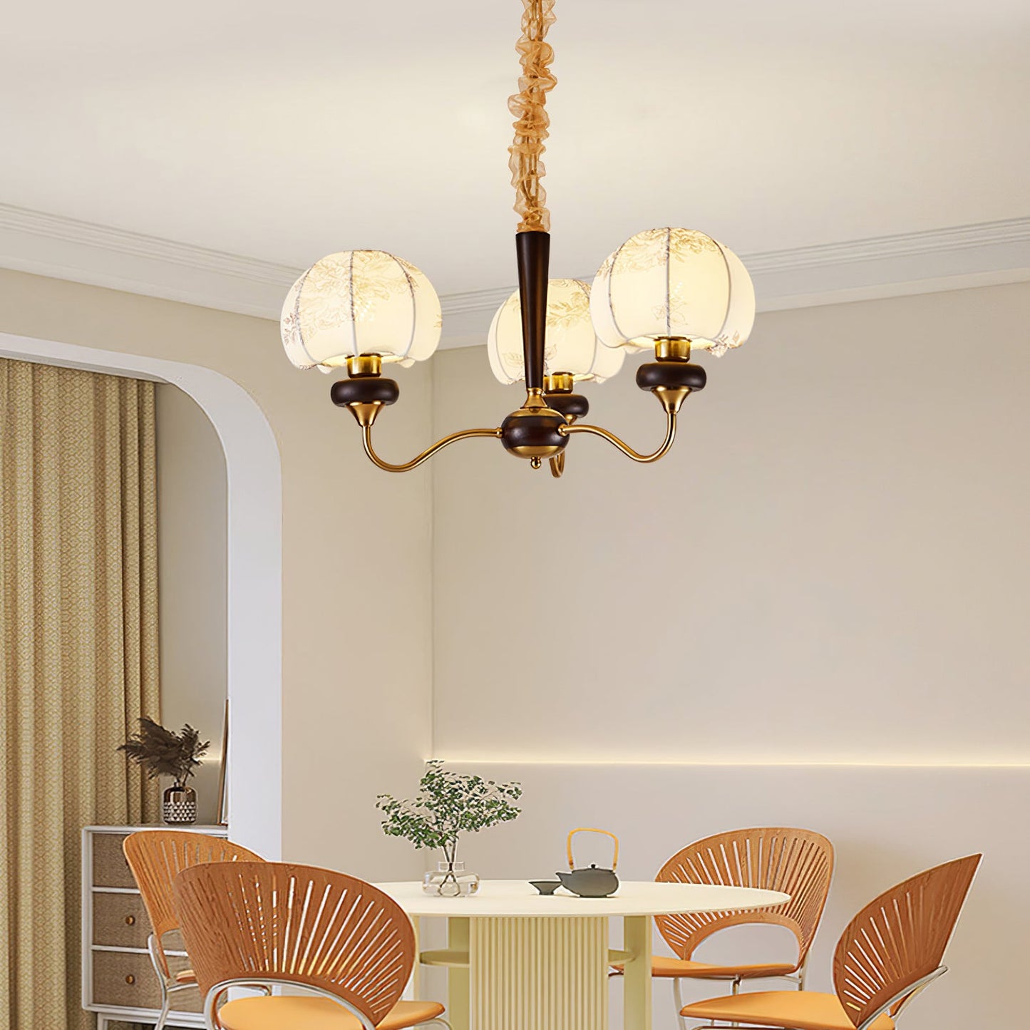 Mushroom Fabric Chandelier Light