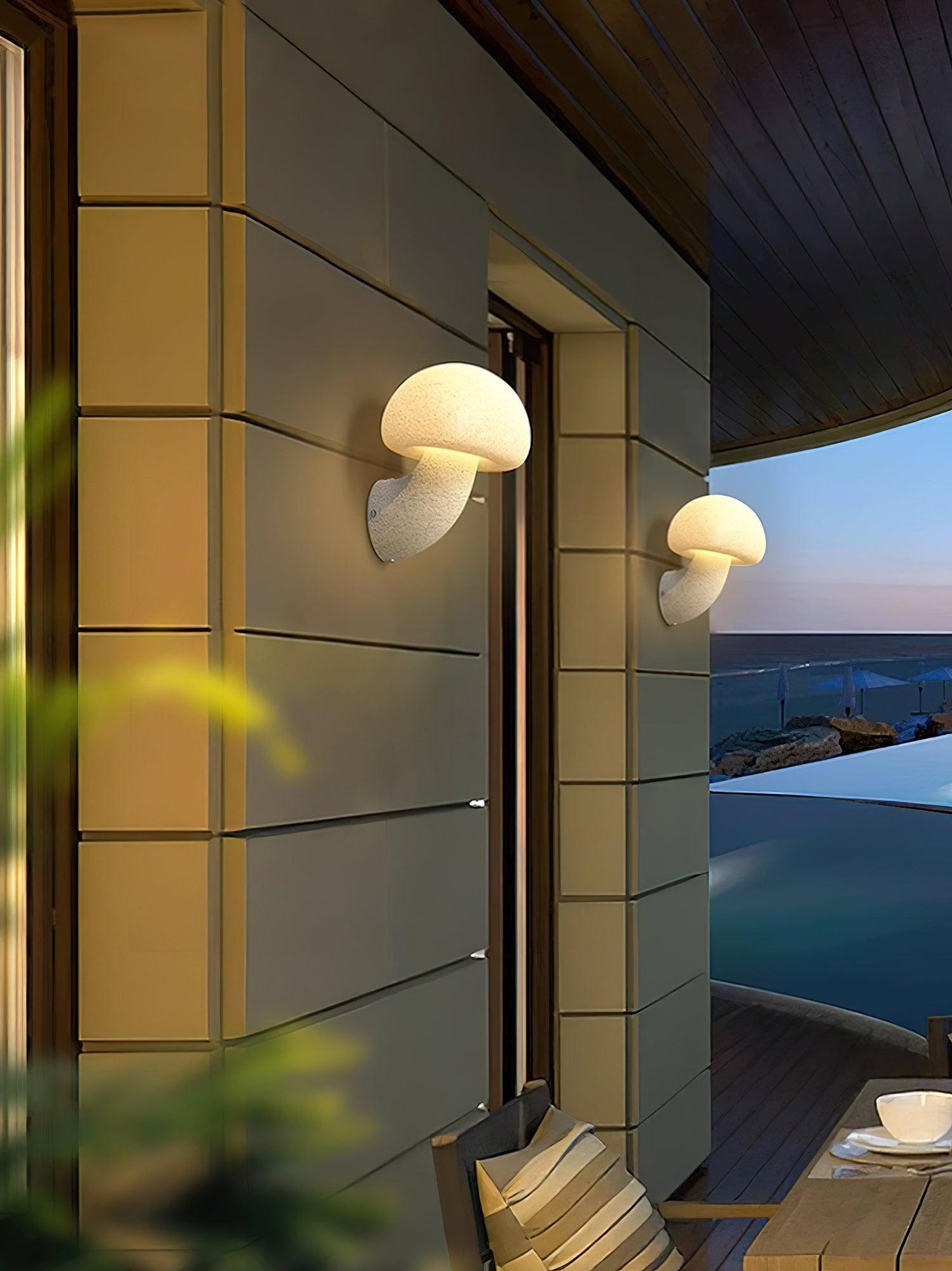 Mushroom Resin Plug-In Lamp