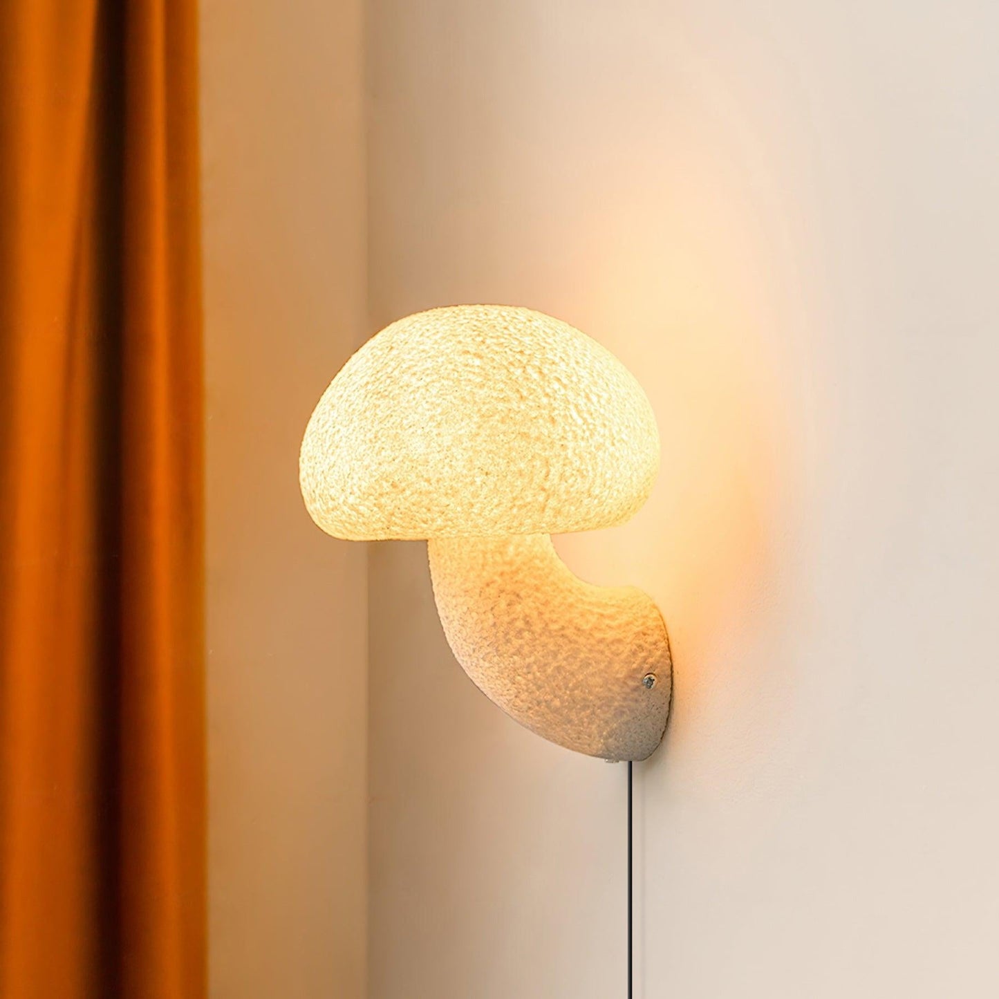 Mushroom Resin Plug-In Lamp