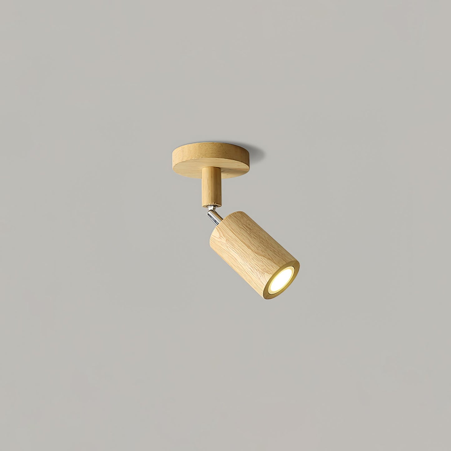 Natural Wood Beam Spotlight Fixture