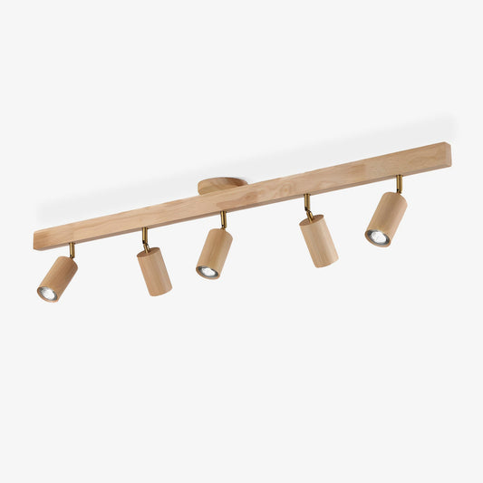 Natural Wood Beam Spotlight Fixture