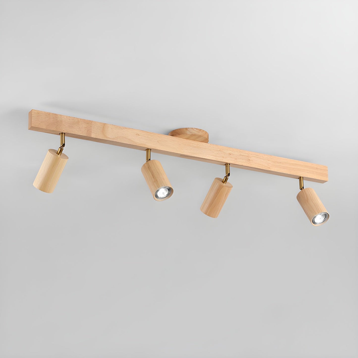 Natural Wood Beam Spotlight Fixture