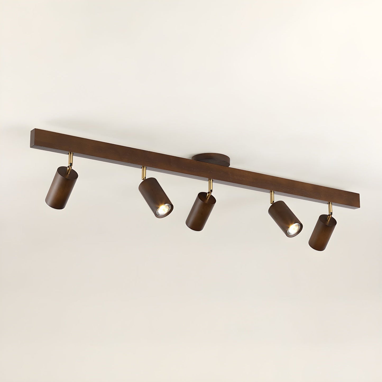 Natural Wood Beam Spotlight Fixture
