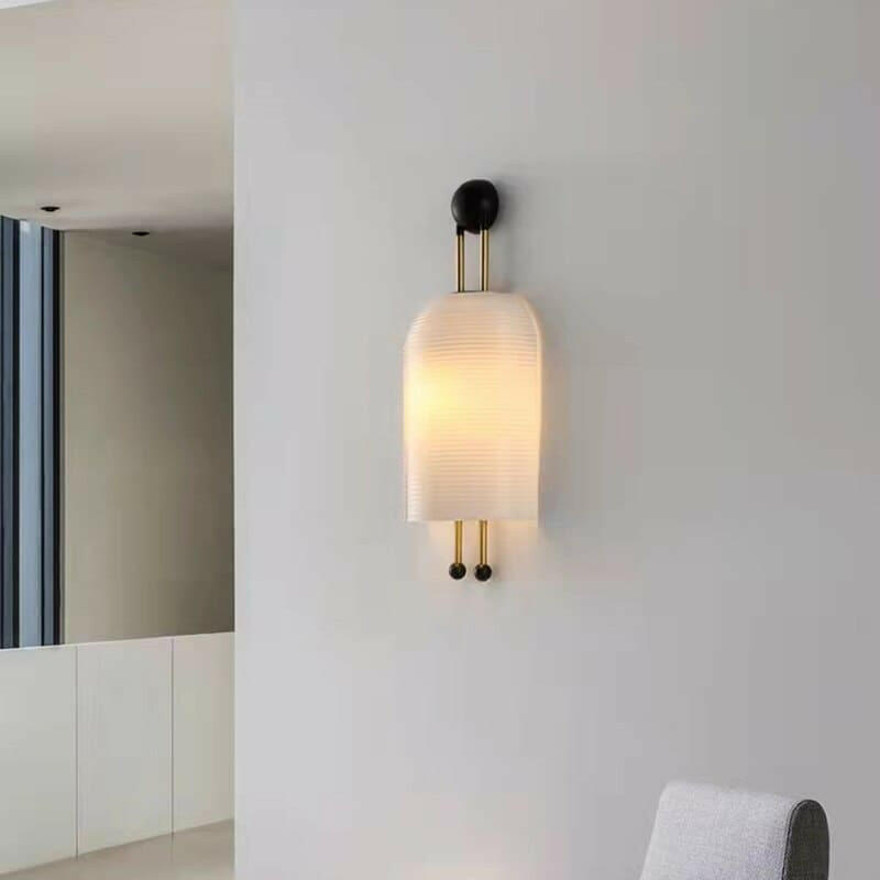 Nekka Sleek White Glass Lamp